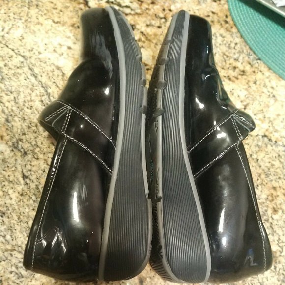 Grey's Anatomy Womens Size 10.5M Patent Black Non Slip Nursing Clogs by Softwalk - Picture 6 of 12